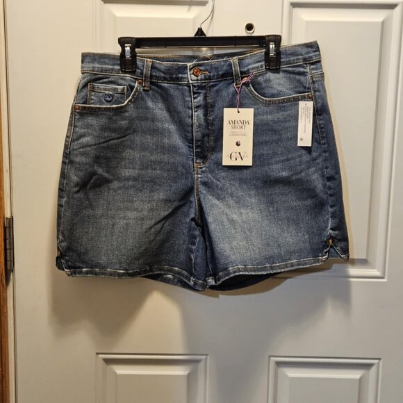 NWT Gloria Vanderbilt  Shorts All-Around Slimming Effect Women's Amanda Size 16P - Picture 1 of 3